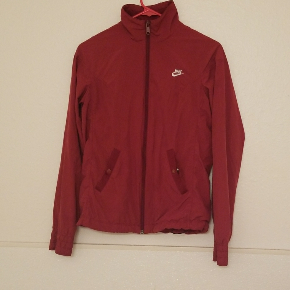 Burgundy nike jacket